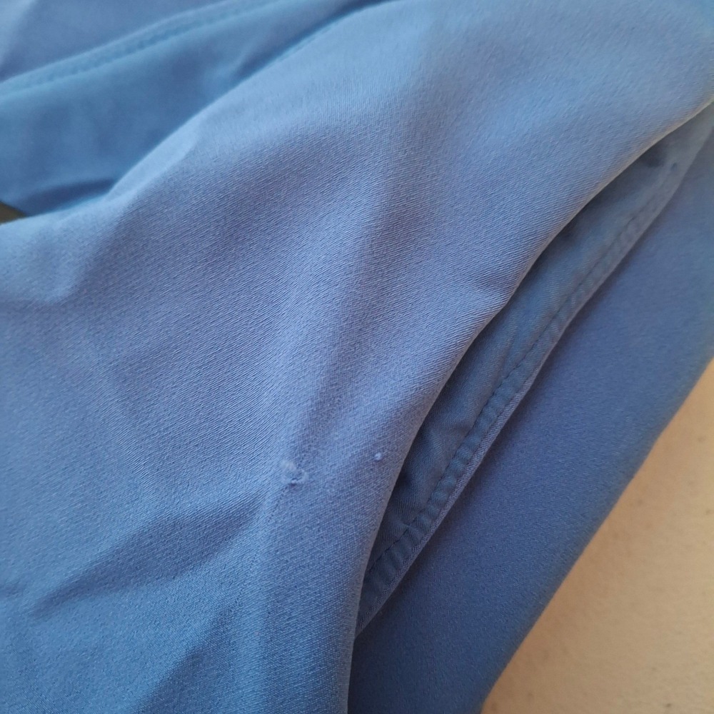 3/$15 Ann Taylor Size‎ 6 Cobalt Blue V Neck Sleeveless A Line Midi Dress - Picture 5 of 5